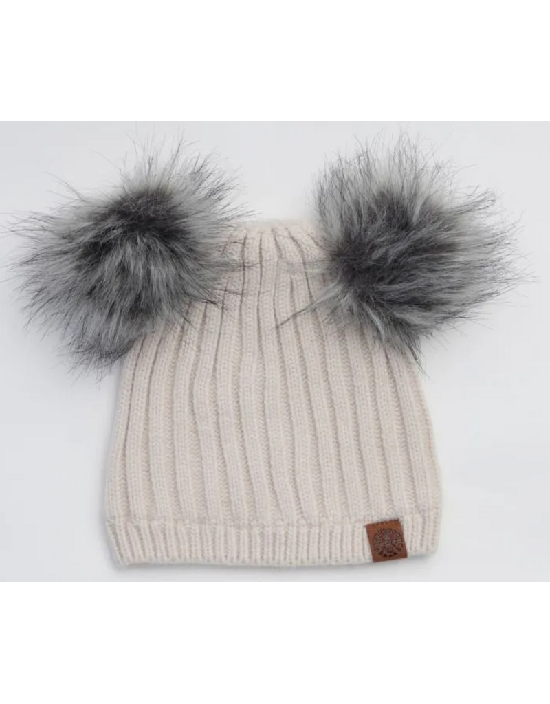CALI KIDS SOFT TOUCH KNIT HAT W. POM POM
