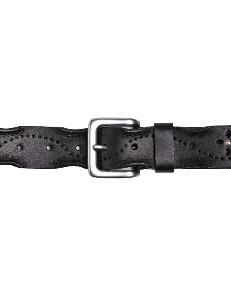 SILVER JEANS LEATHER BELT W. STUD - 38MM