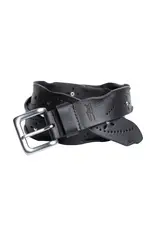 SILVER JEANS LEATHER BELT W. STUD - 38MM