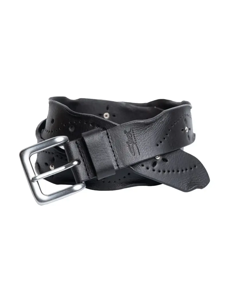 SILVER JEANS LEATHER BELT W. STUD - 38MM