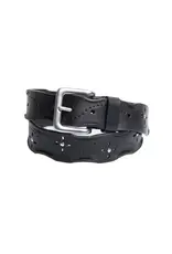 SILVER JEANS LEATHER BELT W. STUD - 38MM