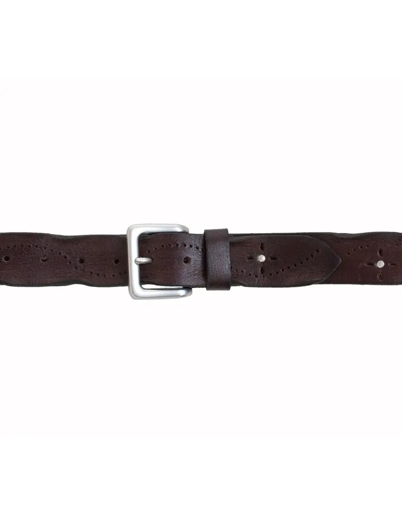 SILVER JEANS LEATHER BELT W. STUD - 38MM