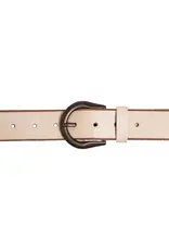 SILVER JEANS LEATHER EMBOSSED FLORAL BELT - 38MM