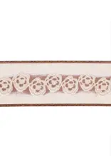 SILVER JEANS LEATHER EMBOSSED FLORAL BELT - 38MM