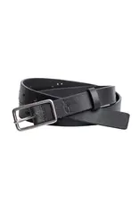 SILVER JEANS LEATHER FLORAL BELT - 25MM