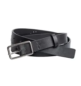 SILVER JEANS LEATHER FLORAL BELT - 25MM