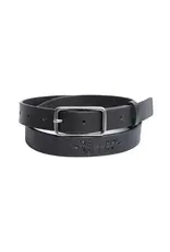 SILVER JEANS LEATHER FLORAL BELT - 25MM