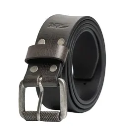 SILVER JEANS LEATHER RIV & ROLL BELT - 38MM