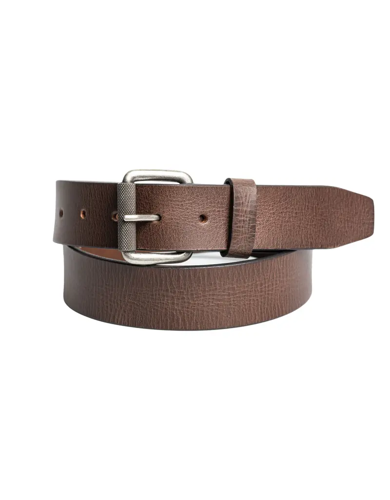 SILVER JEANS LEATHER RIV & ROLL BELT - 38MM
