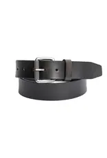 SILVER JEANS LEATHER RIV & ROLL BELT - 38MM