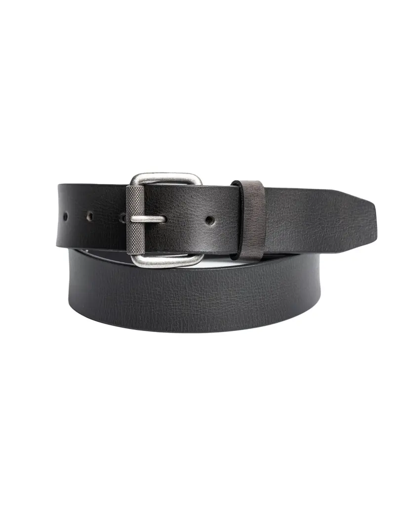 SILVER JEANS LEATHER RIV & ROLL BELT - 38MM