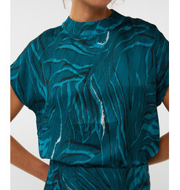 TEAL PATTERNED TOP