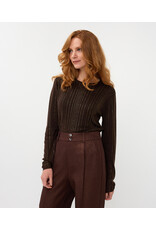 SWEATER BROWN w/CRYSTAL ACCENTS