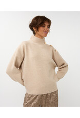 SWEATER w/SHOULDER BUTTONS BEIGE