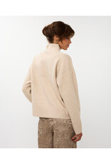 SWEATER w/SHOULDER BUTTONS BEIGE