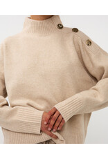 SWEATER w/SHOULDER BUTTONS BEIGE