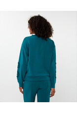 TEAL MODAL SWEATSHIRT w/EMBROIDERY