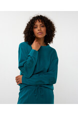 TEAL MODAL SWEATSHIRT w/EMBROIDERY