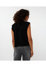 TOP w/GATHERED FRONT BLACK