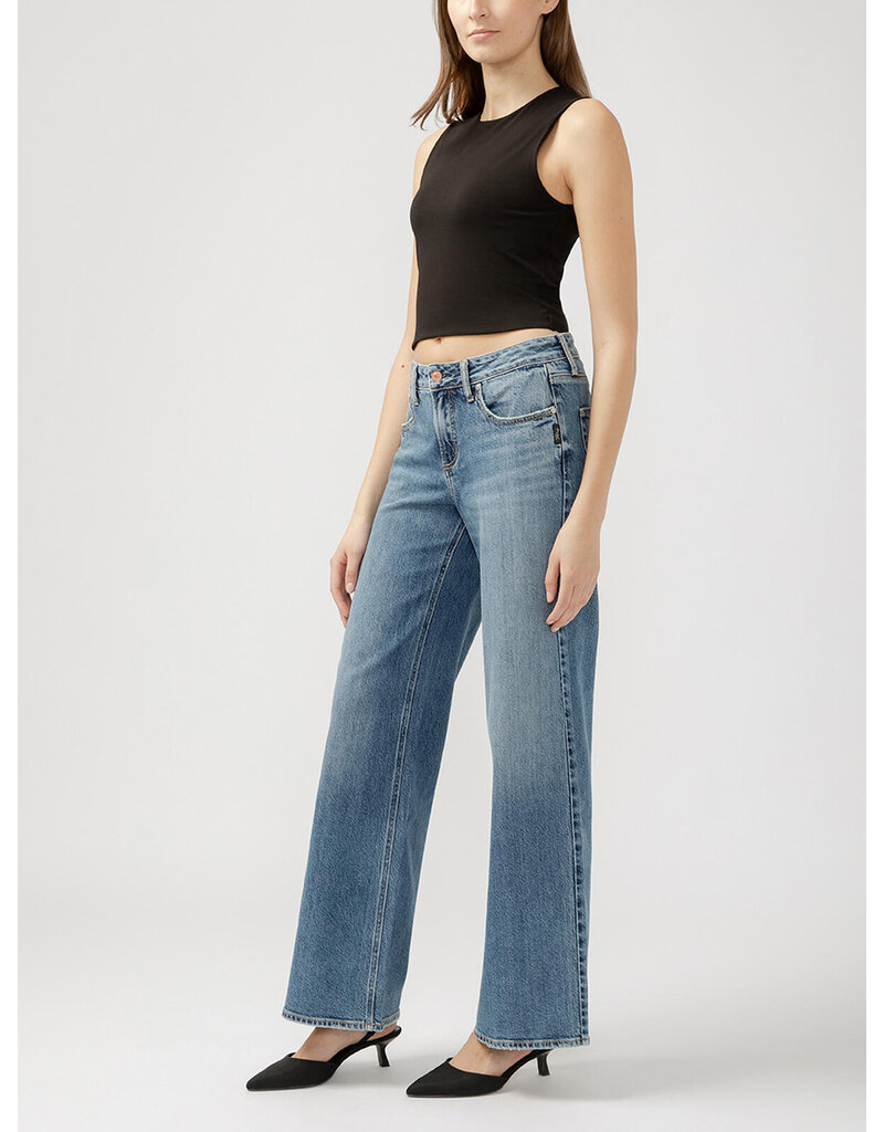 SILVER JEANS SUKI WIDE LEG JEAN 31" LEG  INDIGO