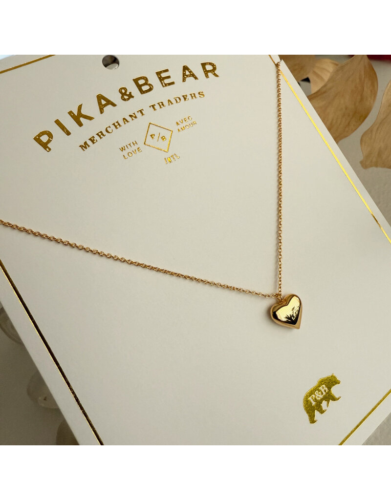 PIKA & BEAR TRESNA HEART CHARM NECKLACE
