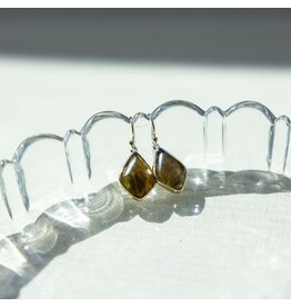GLEE EVORA  EARRINGS - GOLD/LABRADORITE