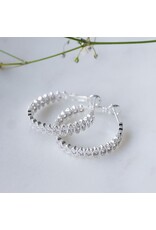 GLEE FRONT CENTRE HOOPS - SILVER CLEAR