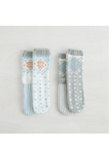 SNOWFALL SLIPPER SOCKS - 2PK