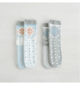 SNOWFALL SLIPPER SOCKS - 2PK