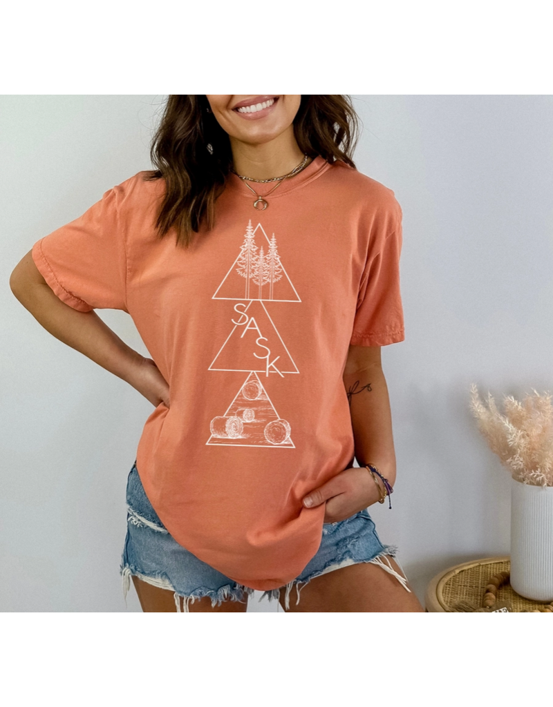 GEOMETRIC SASKATCHEWAN UNISEX T SHIRT