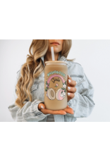 FROSTED GLASS JAR w/BAMBOO LID