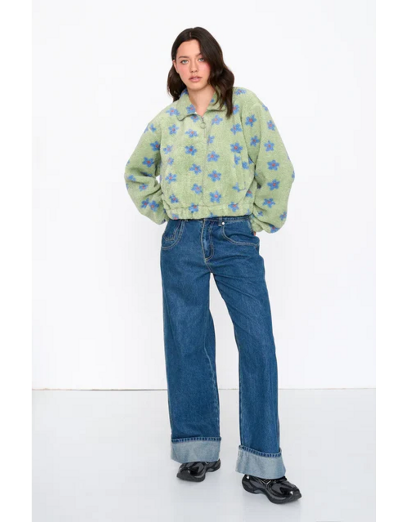 24COLOURS FLORAL PULL OVER MINT GREEN