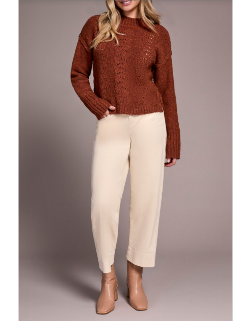 TRIBAL CREW NECK SWEATER ORANGE SPICE