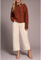 TRIBAL CREW NECK SWEATER ORANGE SPICE