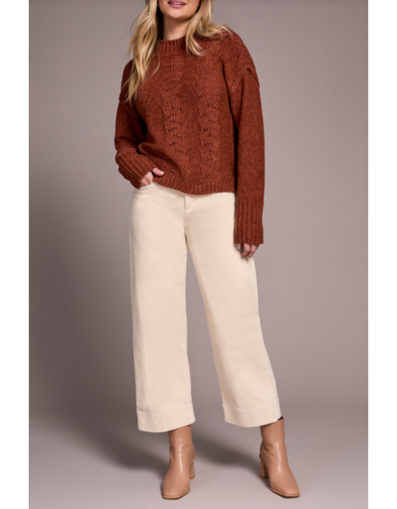 TRIBAL CREW NECK SWEATER ORANGE SPICE