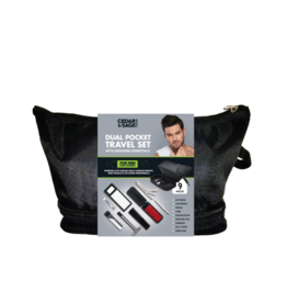 DUAL POCKET TRAVEL SET - GROOMING ESSENTIALS - 9 PC