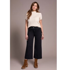 TRIBAL HIGH RISE PALAZZO JEAN - COTTON BLEND