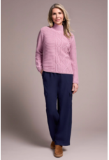 TRIBAL SPECIAL WASH COTTON MOCK NECK SWEATER