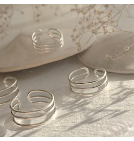 PIKA & BEAR LO-FI  STERLING TOE RING