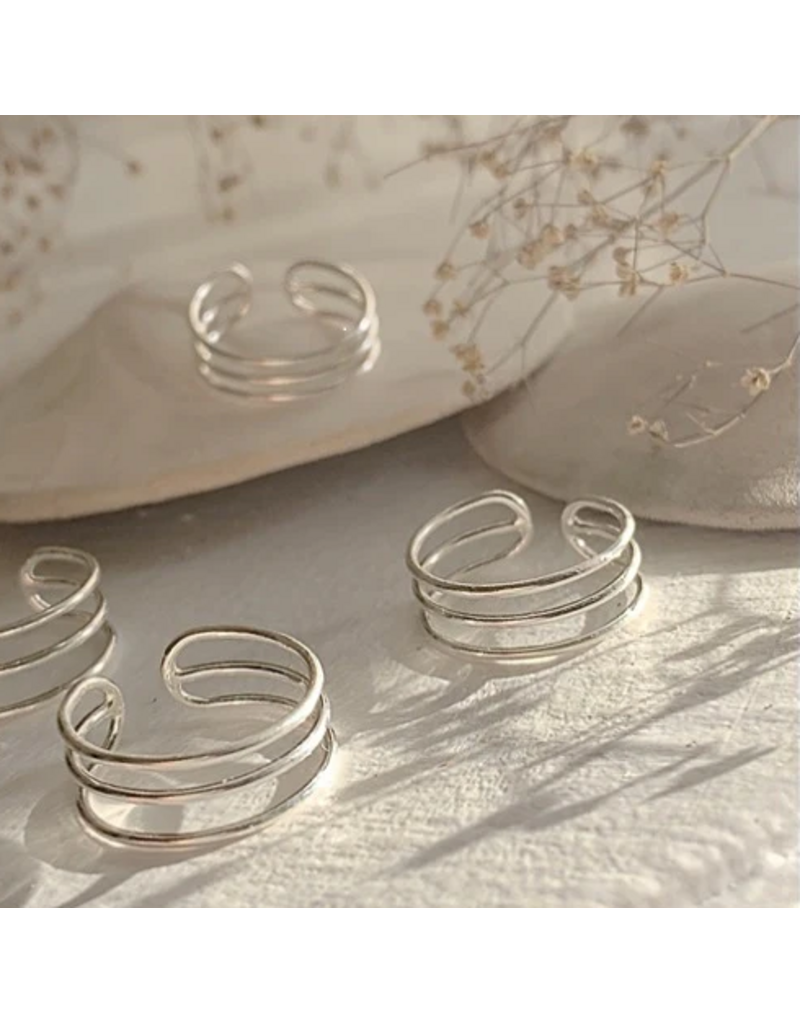 PIKA & BEAR LO-FI  STERLING TOE RING