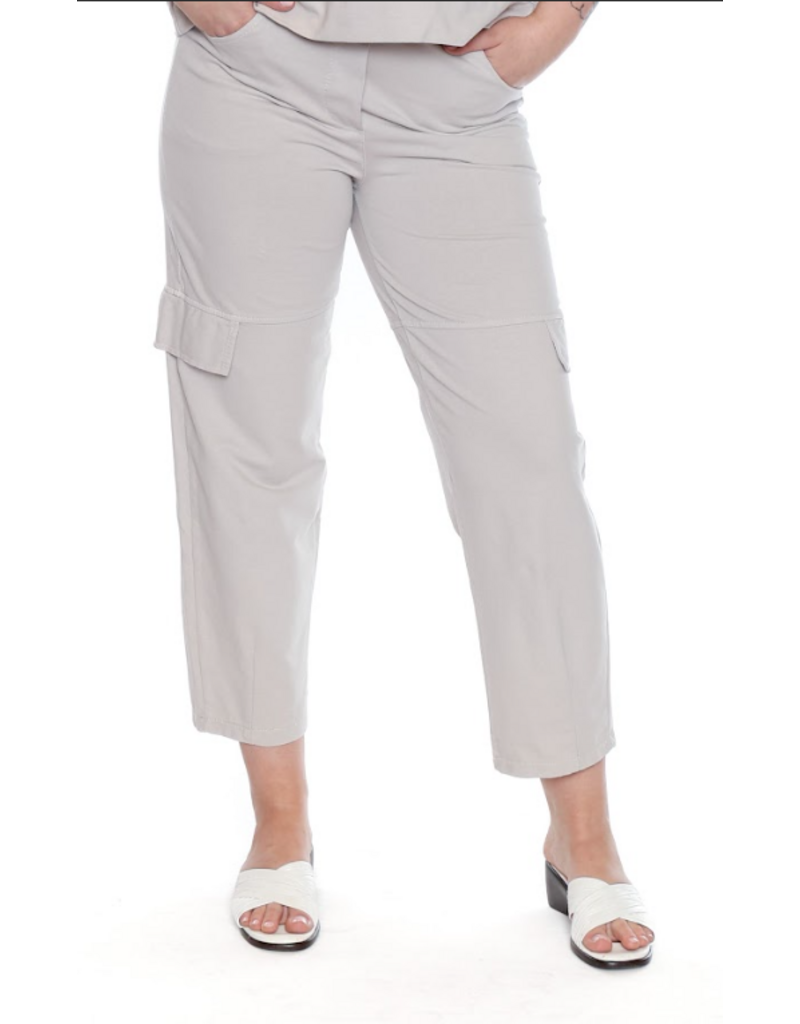 COTTON PANTS W. ELASTIC WAIST BEIGE
