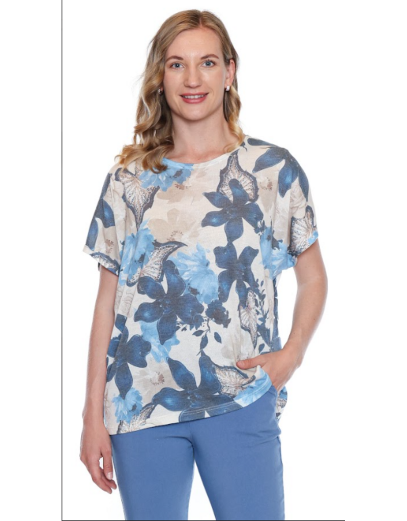 COTTON FLORAL PRINTED TOP