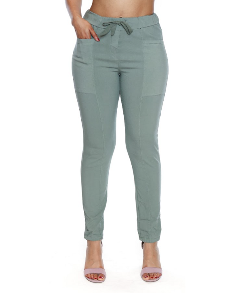 COTTON STRETCH PANTS