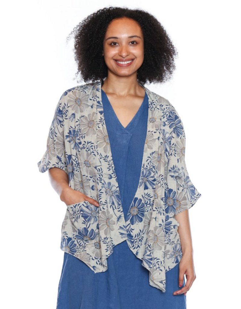 COTTON FLORAL CARDIGAN
