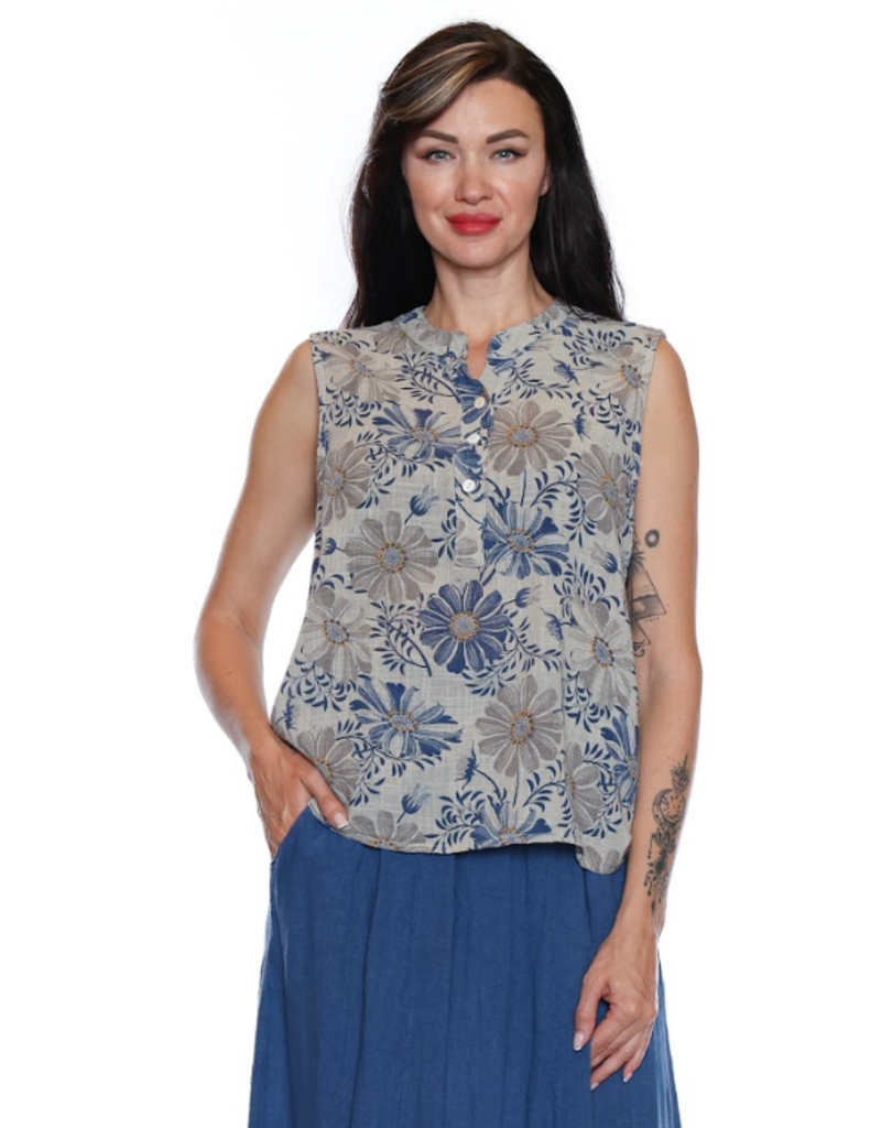 COTTON FLORAL TANK