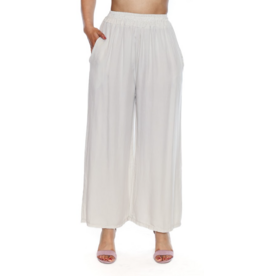 WIDE LEG PANTS W. ELASTIC WAIST
