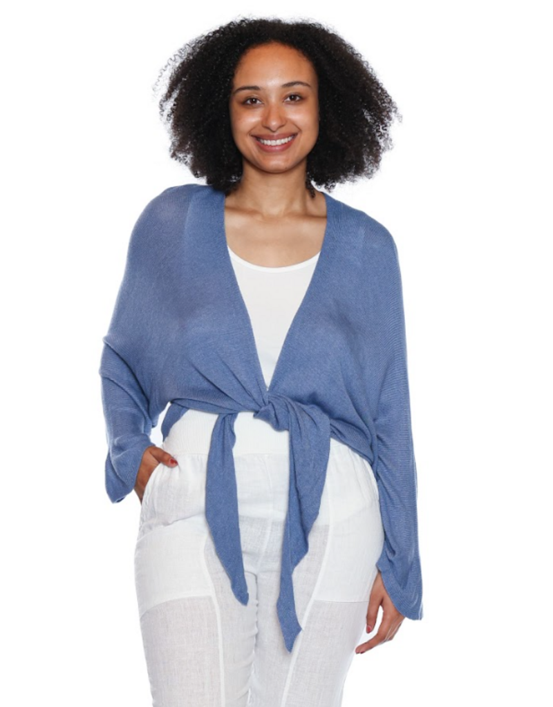 MODAL KNIT TIE FRONT CARDIGAN