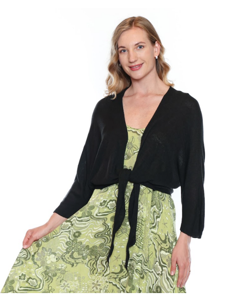 MODAL KNIT TIE FRONT CARDIGAN