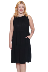 TIERED DRESS BLACK