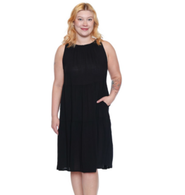 TIERED DRESS BLACK